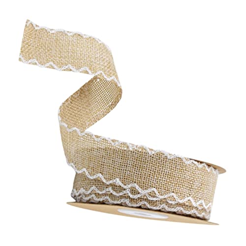 STOBOK Würfel 10 Farbige Sackleinen Band Sackleinen Trim Geschenke Verpackung Band Wired Band Jute Sackleinen Band Hochzeit Band Bestickte Trimmen Ripsband Braut Spitze Blumenarrangement von STOBOK