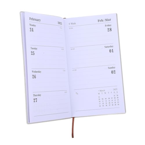 STOBOK Büro Organisation Zeitplan 2025 Notizbuch Bürobedarf Zeitmanagement Whiteboard-kalender Täglich Zu Tun Planer Notizblock Liste Multifunktions-planer-organizer Schreibbuch Bürozubehör Pu Rosa von STOBOK