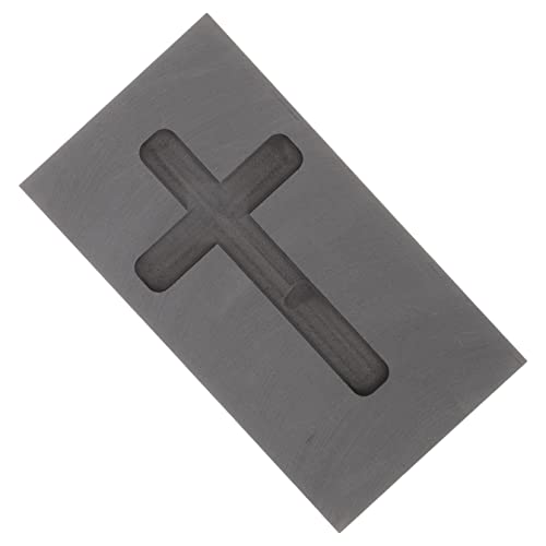 STOBOK Zum Schmelzen Kreuzform Graphitformen Barren Diy Graphitform Metall Delfter Ton Schmelzer Gold-silber-graphitform Kreuz Schmuckform Gussformen Aus Graphit Kreuzkokille Handbuch Graphitbehälter von STOBOK