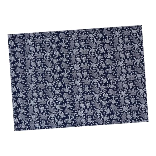 STOBOK blauer Kattun Patchworkstoff nähen Baumwollstoff nähen Scrapbooking-Stoff bettwäsche mitgebseltütchen hemd Baumwolltuch zum Selbermachen baumwollstoffe selber machen Baumwolle Navy von STOBOK