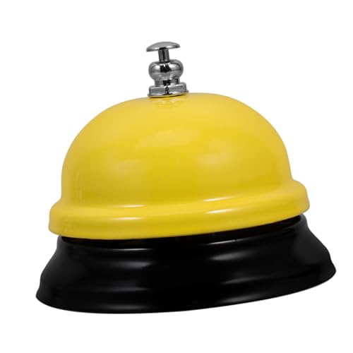 STOBOK läute die Glocke Esstischglocke Serviceglocke tischklingel Klassenzimmerklingel Klingel für Klassenmanagement Glocke für Klassenzimmer laute Handglocke Aluminiumlegierung Yellow von STOBOK