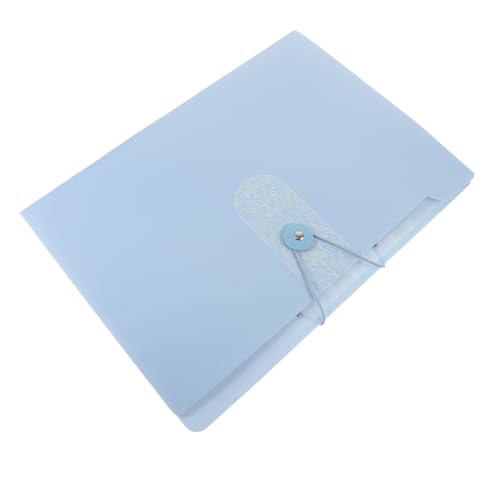 STOBOK storage boxes aufbwahrungs-box dokumententaschen bürobedarf Organisator aus Papier Erweiterbarer Datei-Organizer Aktentasche zur Aufbewahrung Dokumentenorganisator Plastik Blue von STOBOK