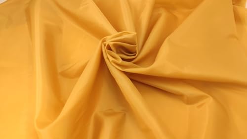 Stoff-Kollektion - Futterstoff Stoff Meterware aus Polyester - Leicht glänzender Innenfutterstoff, doppelseitig & 150cm breit – Ideal zum Nähen, für Bekleidung, als Dekostoff etc. - Gold von Stoff-Kollektion