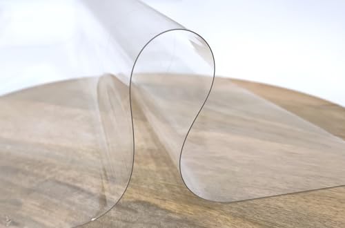 Stoff-Kollektion - Elegante Tischfolie nach Maß aus PVC – Robuster & langlebiger Tischschutz für eckige Tische - Abwaschbare weiche Schutzfolie – Transparent 0,5mm Stärke 140x100 cm von Stoff-Kollektion