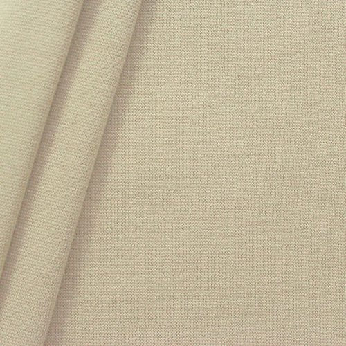 STOFFKONTOR Baumwoll Bündchenstoff glatt - Schlauchware - Meterware, beige - zum Nähen von Sweatshirts, Kleidern uvm. von STOFF KONTOR