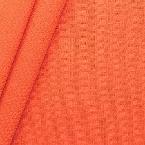 STOFFKONTOR Baumwoll Bündchenstoff glatt - Schlauchware - Meterware, orange - zum Nähen von Sweatshirts, Kleidern uvm. von STOFF KONTOR