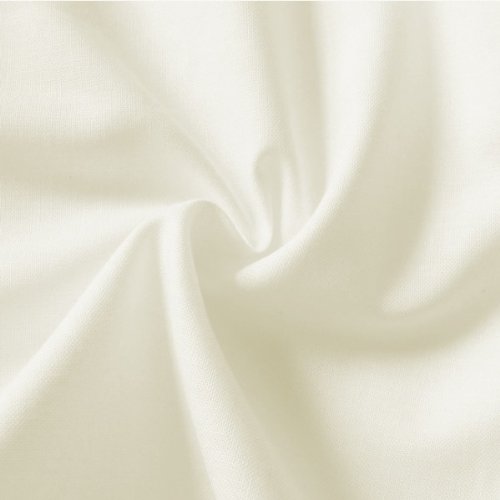 STOFFKONTOR Baumwolle Fahnentuch - Öko-Tex Standard 100 - Meterware, creme-weiss - zum Nähen von Bekleidung, Bettwäsche, Dekoration uvm. von STOFF KONTOR