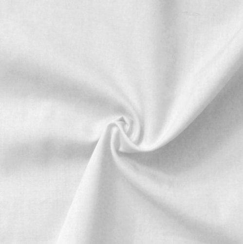 STOFFKONTOR Baumwolle Polyester wie Batist Stoff - Öko-Tex Standard 100 - Meterware, rein-weiss - zum Nähen von Dirndl, Bettwäsche, Hemden, Blusen, Dekorationen uvm. von STOFF KONTOR