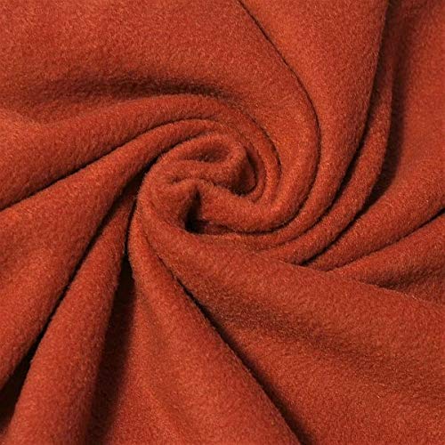 STOFFKONTOR Polar Fleece Stoff Meterware, Fleecestoff zum Nähen mit Antipilling Eigenschaften - Terracotta von STOFF KONTOR