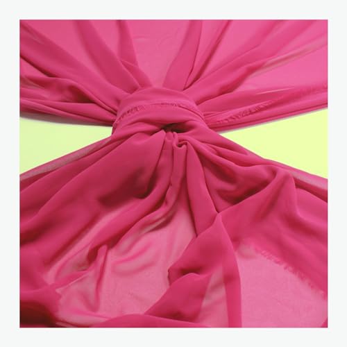 Stoff am Stück Stoff Polyester Chiffon pink transparent leicht weich fallend von STOFFAMSTÜCK