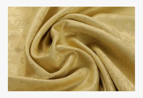 Stoff am Stück Stoff Polyester Jacquard Ornament gold gold Lurex Goldbrokat Barock Rokoko 280 cm überbreit von STOFFAMSTÜCK