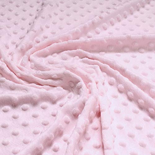 Stoff am Stück Stoff Polyester Minky Fleece pastellrosa Noppen Soft Fleece Softplüsch von STOFFAMSTÜCK