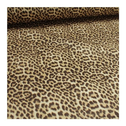 Stoff am Stück Stoff Polyester Samt Leopard weich anschmiegsam von STOFFAMSTÜCK