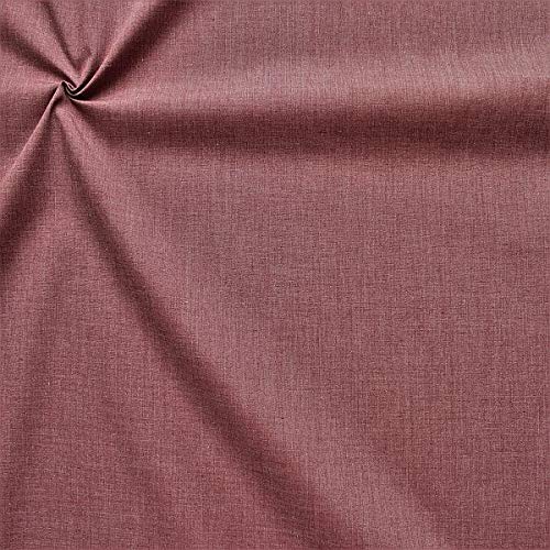 STOFFKONTOR Baumwolle Polyester wie Batist Melange Stoff - Meterware, Bordeaux - Öko-Tex - zum Nähen von Dirndl, Bettwäsche, Hemden, Blusen, Dekorationen von Stoffkontor