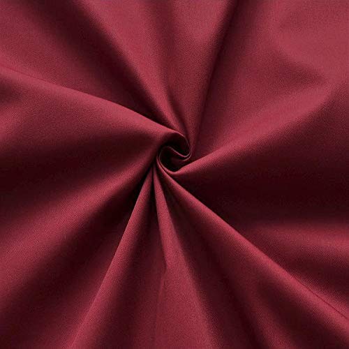 STOFFKONTOR Polyester-Baumwolle Köper-Stoff Meterware - Öko-Tex Standard 100 - Bordeaux - zum Nähen von Berufsbekleidung, Oberbekleidung von STOFFKONTOR