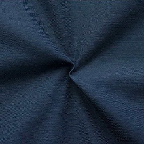 STOFFKONTOR Polyester-Baumwolle Köper-Stoff Meterware - Öko-Tex Standard 100 - zum Nähen von Berufsbekleidung, Oberbekleidung (Navy Blau) von STOFFKONTOR