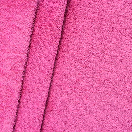 STOFFKONTOR Wellness Fleece Stoff Meterware, Kuschelig weicher Fleecestoff zum Nähen - Pink von STOFFKONTOR