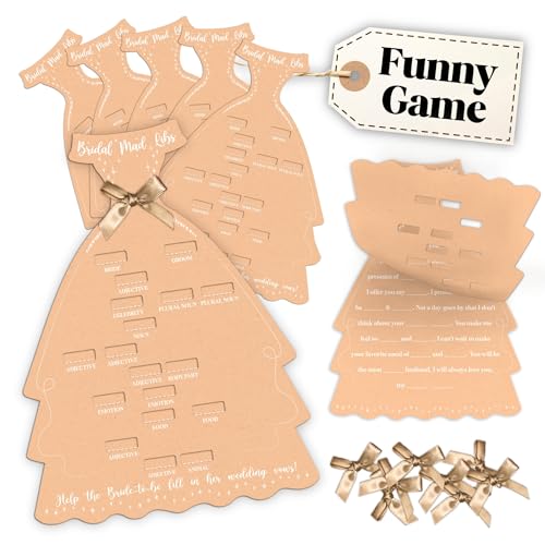 STOFINITY Lustige Brautdusche Spiele 25 Gäste - Bridal Shower Mad Libs Spiel, Hochzeitsdusche Spiele für Hochzeitsempfang, Verlobungs-Party-Spiele für Brautparty-Dekorationen von STOFINITY