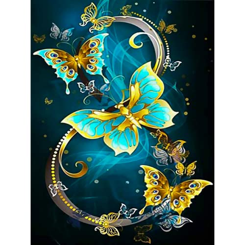 STOOKI 5d Diamond Painting Erwachsene, Diy Diamond Painting, Perfekt FüR Zuhause Wanddekoration Diamond Diamond Painting Rahmen 30x40 (Schmetterling) von STOOKI