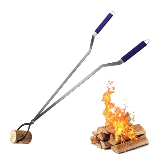 Heavy Duty Kamin Zangen, Feuer Zangen Brennholz Grabber Werkzeug mit Schere Form gezahnt, Log Krallen Zangen für Lagerfeuer Feuerstelle im Freien Indoor, Log Grabber Zangen Rostfest von STOOLS