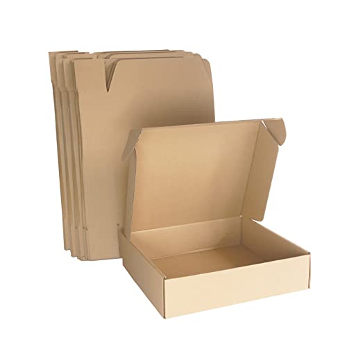 Klein Versandkartons 275x223x65mm für Postversand, Versandtaschen Warensendung, Braune Verpackungskartons für Geschäft, Aufbewahrung oder Geschenkbox, aus Wellpappe(10 Stück) von STRBOXONG