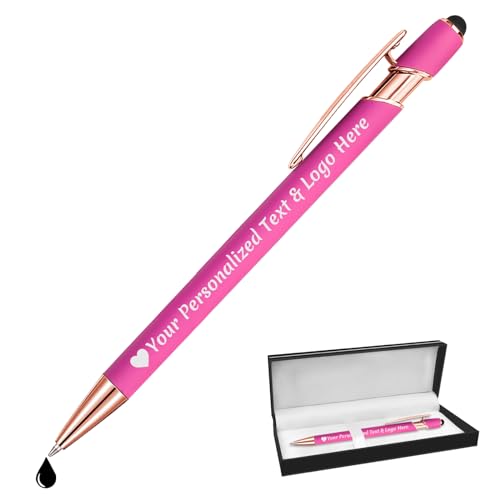 STREADVE Kugelschreiber mit Gravur Kugelschreiber Personalisiert Logo Name Stift Personalisierte Kuli Dankeschön Geschenk Hochwertig für Hochzeit Geburtstag Frauen, Rosa von STREADVE