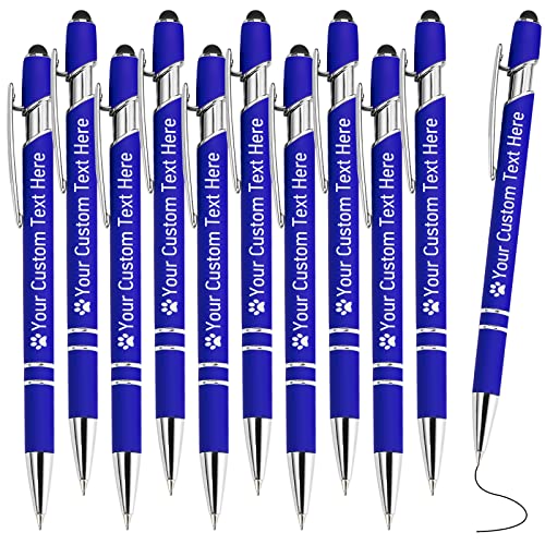 STREADVE Kugelschreiber mit Gravur Namen 10 Stück Kugelschreiber Personalisiert Stift Personalisierter Hochwertig Kugelschreiber Geschenk für Hochzeit Geburtstag Geschäftsförderung, Blau von STREADVE