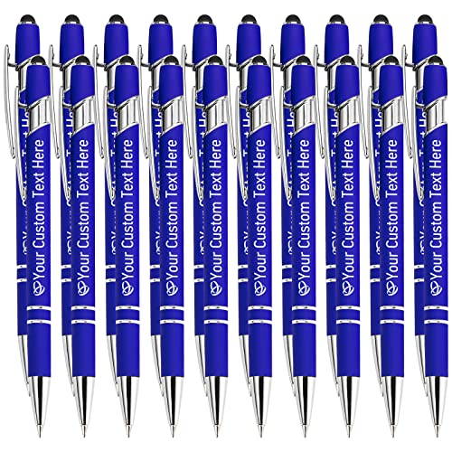 STREADVE Kugelschreiber mit Gravur Namen 20 Stück Kugelschreiber Personalisiert Stift Personalisierter Hochwertig Kugelschreiber Geschenk für Hochzeit Geburtstag Geschäftsförderung, Blau von STREADVE