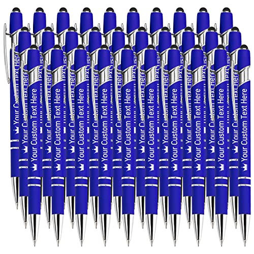 STREADVE Kugelschreiber mit Gravur Namen 30 Stück Kugelschreiber Personalisiert Stift Personalisierter Hochwertig Kugelschreiber Geschenk für Hochzeit Geburtstag Geschäftsförderung, Blau von STREADVE