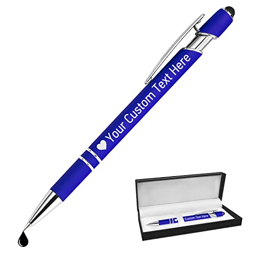 STREADVE Kugelschreiber mit Gravur Namen Kugelschreiber Personalisiert Stift Personalisierter Hochwertig Kugelschreiber Geschenk für Hochzeit Geburtstag Geschäftsförderung, Blau von STREADVE