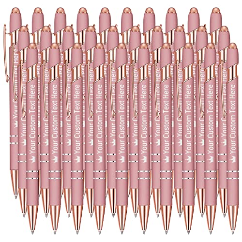 STREADVE Rosegold Kugelschreiber mit Gravur Namen 30 Stück Kugelschreiber Personalisiert Stift Personalisierter Hochwertig Kugelschreiber Geschenk für Hochzeit Geburtstag Geschäftsförderung von STREADVE