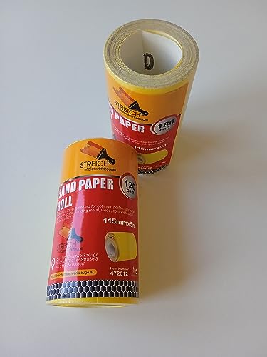 STREICH Malerwerkzeuge Schleifpapierrolle 115 mm x 5 m Körnung 120 + 180 von STREICH Malerwerkzeuge