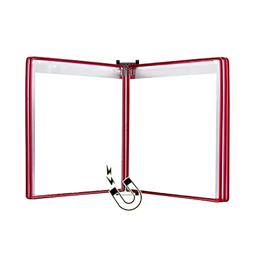 An der Wand montierter Aktenordner, hängender Wandakten-Organizer, magnetischer Dokumentenhalter A4, an der Wand montierte Vitrine, Aktenhalter (Farbe: Rot, Größe: 13 x 9 x 2,3 Zoll) (Farbe: Weiß, Grö von STSTS