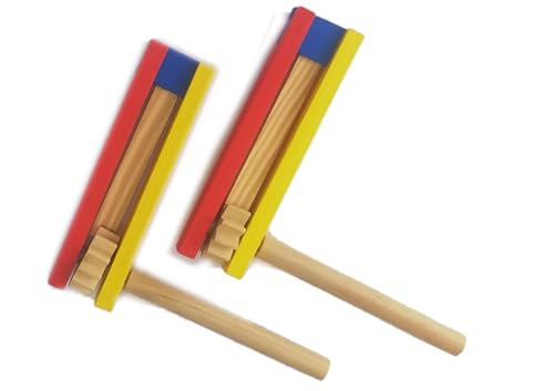 2x Holzratsche holzratschen Ratsche Ratschen instrument fanartikel Geräusche Maker Doppelratsche Holzratsche Pädagogisches Spielzeug karfreitagsratschen STUWU von STUWU