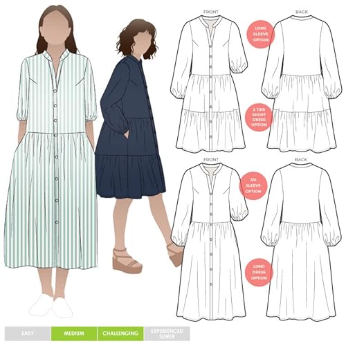 Style Arc Schnittmuster – Emerson gewebtes Kleid (Größen 38-50) von STYLEARC