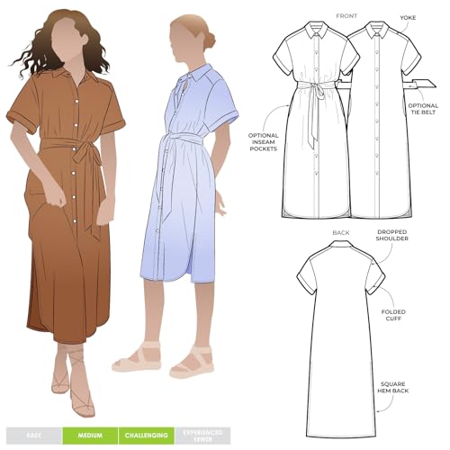 Style Arc Schnittmuster – Palmer gewebtes Kleid (Größen 38-50) von STYLEARC