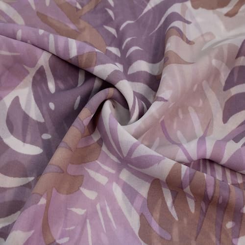 STYLISH FABRIC 147,3 cm breiter bedruckter Hi-Multi-Chiffon-gewaschener Stoff, weiches Material, Bekleidung, Vorhänge, Stirnband, Accessoires, Heimdekoration, Schule und DIY-Projekt, Off-White Dusty von STYLISH FABRIC