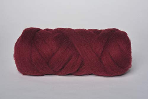 Chunky Wolle XXL wein rot / XL Strickschlauch in 12 Farben / 100% Natur / 390 g, 3-4 cm dick / Super-Soft zum XXL Arm-Stricken für Decke, Schal, Kissen, Plaid / Lehner STYLIT von STYLIT