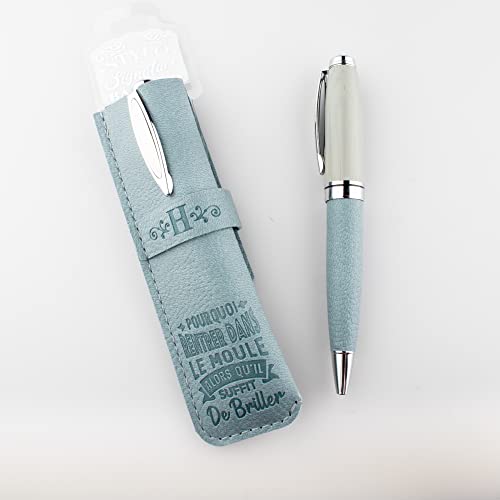 STYLOS BAMBOU Bambus-Kugelschreiber mit Etui mit Buchstabe H von STYLOS BAMBOU