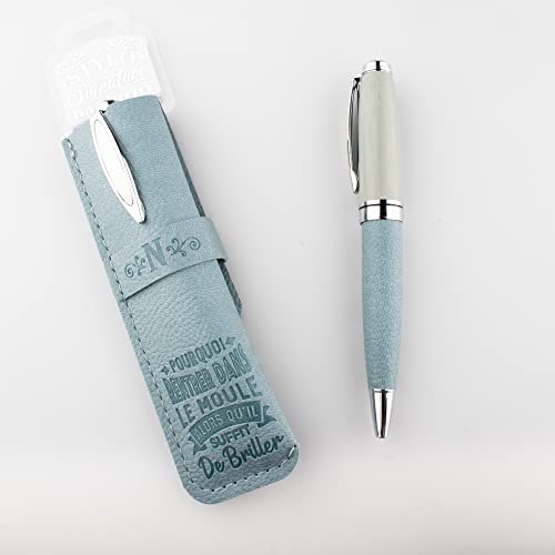 STYLOS BAMBOU Kugelschreiber aus Bambus mit Etui mit Initiale N von STYLOS BAMBOU