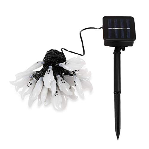 SUAVER Außen Weihnachten Lichterkette, 20LED Geist Solar Lichterkette 4.8m, Solarbetrieben Lichterkette Wasserdichte Solar Beleuchtung Kugel für Party, Weihnachten,Party (Lila) von SUAVER