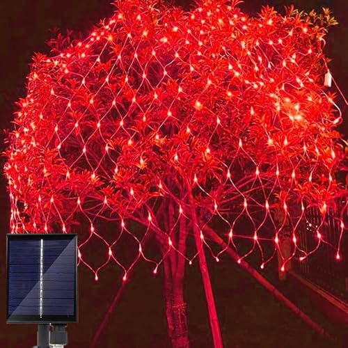 SUAVER 672LED Solar-Netz-Lichterkette, wasserdichte Netz-Lichterkette mit Fernbedienung, Outdoor-Solarlicht-Dekoration, Weihnachtslicht, Terrassenvorhang, Licht für Weihnachtsbaum, Rasen, Büsche, von SUAVER