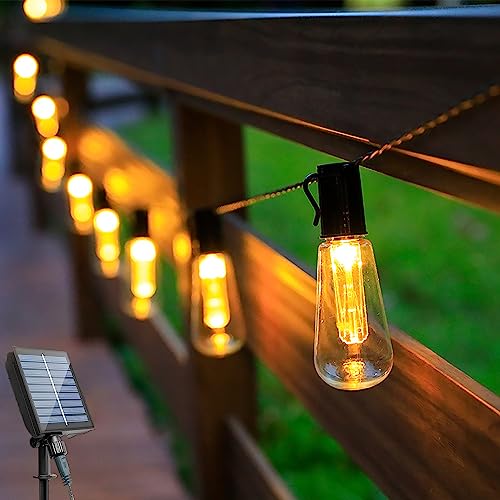 SUAVER Solar Bulb String Light, Solar Soffitte Lights Outdoor LED Shatterproof Bulbs,Waterproof Solar Lights Hanging Garden Decor Light for Gazebo Patio Party Wedding Decor (3m 10bulbs) von SUAVER