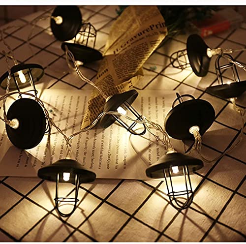 Suaver Lichterkette mit 20 LEDs, geometrische Lichterkette, Metalllaterne, batteriebetrieben, für Weihnachten, Garten, Hochzeit, Party, Heimdekoration von SUAVER