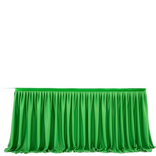 SUBLXPoten Tischrock Party Tisch Rock Geburtstag Plissee Dessert Tischdecke Abdeckung Hochzeit Tisch Sockel Home Hotel Tisch Dekor(Green,6FT 78X183CM) von SUBLXPoten