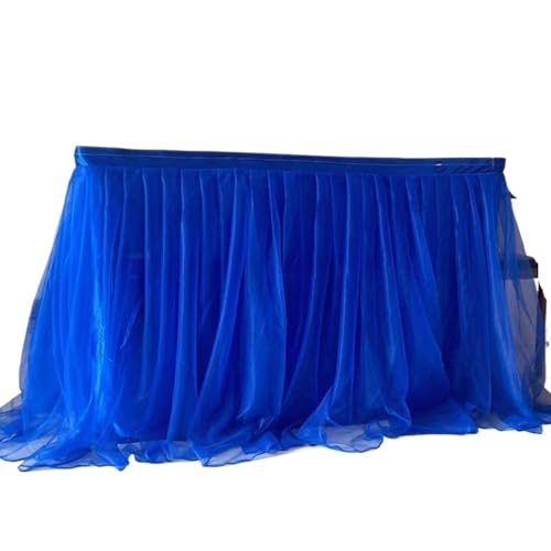 SUBLXPoten Tischrock Tischrock Hochzeitsfeier Tutu Tüll Geschirr Tuch Geburtstagsfeier Wohnkultur Party Dekoration Tischrock(Blue,100x79cm-3.3ft) von SUBLXPoten