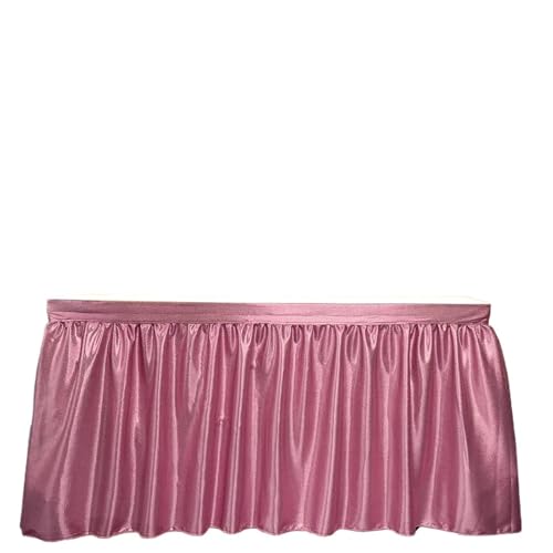 SUBLXPoten Tischrock Tischrock Tischdecke Glitzer Glitzer Schimmer Rechteck Tischdecken for Geburtstagsparty Event Hochzeitsdeko(Rose pink,12ft 70x426cm) von SUBLXPoten