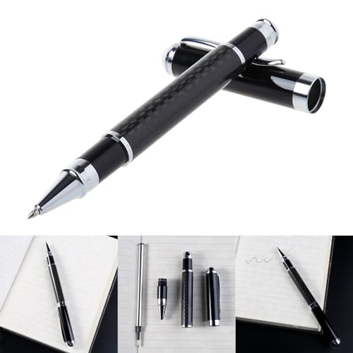 SUCHUANGUANG Luxus-Kugelschreiber aus Metall für Büro, Geschäft, Unterschrift, Gravur, Schreibwaren, Schule, Metall + Kohlefaser von SUCHUANGUANG