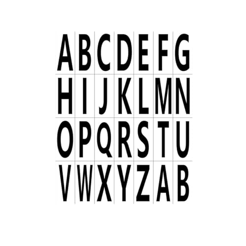 SUIOPPYUW 20x Selbstklebende Buchstabenaufkleber für vielfältige Anwendungen, stark und wasserfest, Selbstklebende Zahlenaufkleber, einfach, Schwarzer Buchstabe von SUIOPPYUW