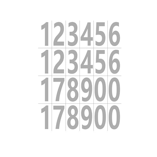 SUIOPPYUW 20x Selbstklebende Buchstabenaufkleber für vielfältige Anwendungen, stark und wasserfest, Selbstklebende Zahlenaufkleber, einfach, Silber von SUIOPPYUW